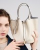 Korean style women's genuine leather, 2025 new models, light luxury, niche, high-end capsule chestnut cowhide bags