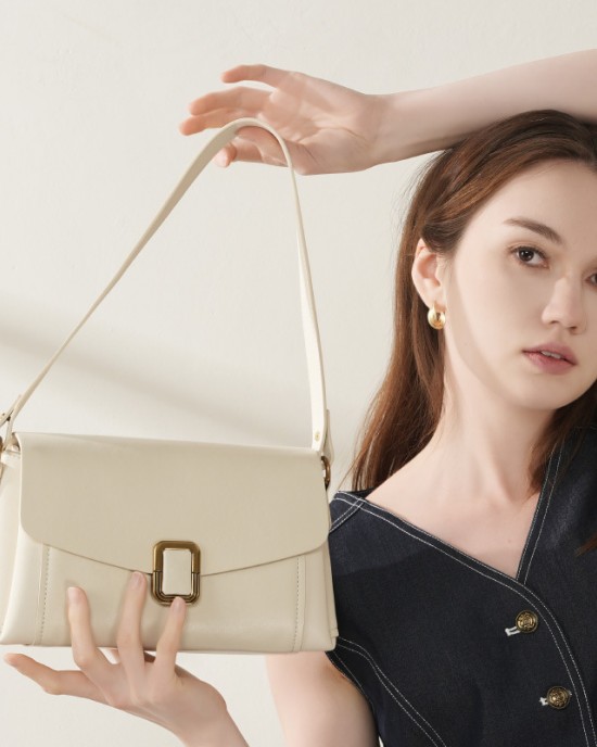 Spring and summer Maillard genuine leather women's handbag, 2025 new niche high-quality shoulder and crossbody bag for women's commuting Spring and summer Maillard genuine leather women's handbag, 2025 new niche high-quality shoulder and crossbody bag for women's commuting