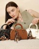 2025 new genuine leather Boston bag, versatile commuter bowling bag, niche crossbody bag