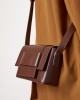 2025 crossbody bag, unisex soft woven men's square bag, tofu bag, niche design cowhide shoulder bag