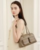 Niche design vintage leather underarm bags, 2025 new bowling bags, Boston underarm bags, single-shoulder women's bags Niche design vintage leather underarm bags, 2025 new bowling bags, Boston underarm bags, single-shoulder women's bags