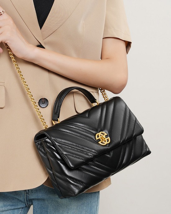 Premium diamond-patterned chain small square bag, 2025 new women's cowhide underarm bag, genuine leather shoulder bag Premium diamond-patterned chain small square bag, 2025 new women's cowhide underarm bag, genuine leather shoulder bag
