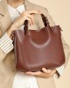 Simple, large-capacity, top-grain cowhide commuter tote bag, versatile, high-end, shoulder-shoulder, crossbody bucket bag for women. Simple, large-capacity, top-grain cowhide commuter tote bag, versatile, high-end, shoulder-shoulder, crossbody bucket bag for women.