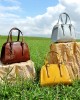 2025 New Cowhide Yoyo Bowling Bag, Retro Commuter Large-Capacity Single Shoulder Bag