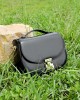 Niche design commuter handbag, luxurious genuine leather crossbody bucket bag, single shoulder bag for women, ins-style bucket bag