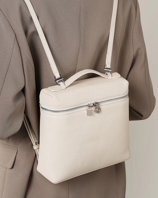 2025 new top-grain cowhide shoulder bag, fashionable Piana backpack, large-capacity travel backpack