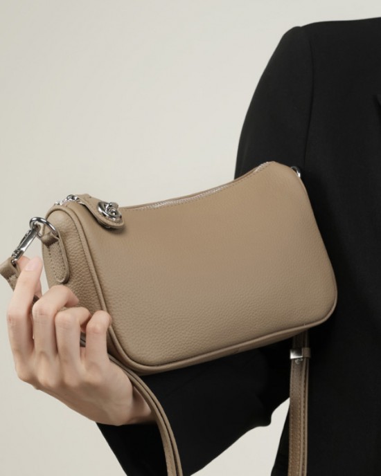 2025 new style genuine leather women's bags, soft cowhide swinger fashion single-shoulder crossbody bags, mahjong underarm bags
