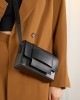 2025 crossbody bag, unisex soft woven men's square bag, tofu bag, niche design cowhide shoulder bag