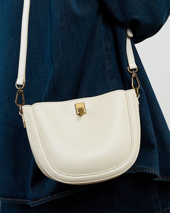 Genuine Leather Niche Designer High-Quality Luxury underarm moon bag, 2025 new French-style versatile shoulder bag for women