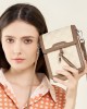 Diamond-patterned Chanel-style CF sheepskin crossbody bag, 2025 new genuine leather women's bag, textured underarm bag, small gold ball chain bag