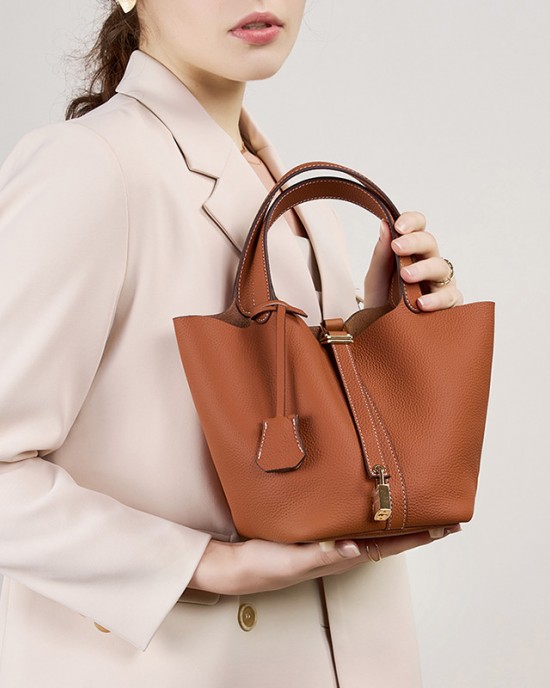 2025 new models, bucket bags, vegetable baskets, genuine leather handbags, mommy bags, bridal bags, luxury feel.