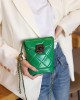 Fashionable genuine leather chain phone bag, Chanel 2025 new diamond-cut gemstone small gold ball shoulder and crossbody calfskin bag