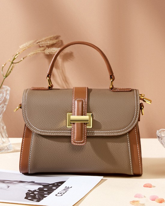 Top-grain cowhide bag, high-quality fashionable handbag, crossbody bag, niche light luxury shoulder bag, versatile genuine leather for women Top-grain cowhide bag, high-quality fashionable handbag, crossbody bag, niche light luxury shoulder bag, versatile genuine leather for women