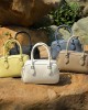 2025 new spring/summer top-grain cowhide Boston bag, mini crossbody, shoulder, pillow bag, underarm bag for women.