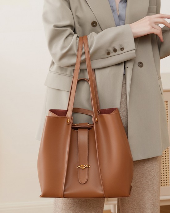 Strict Genuine Leather Chanel-Style Diamond-Chain Bucket Bag, 2025 New High-End Niche Crossbody Shoulder Bag Strict Genuine Leather Chanel-Style Diamond-Chain Bucket Bag, 2025 New High-End Niche Crossbody Shoulder Bag