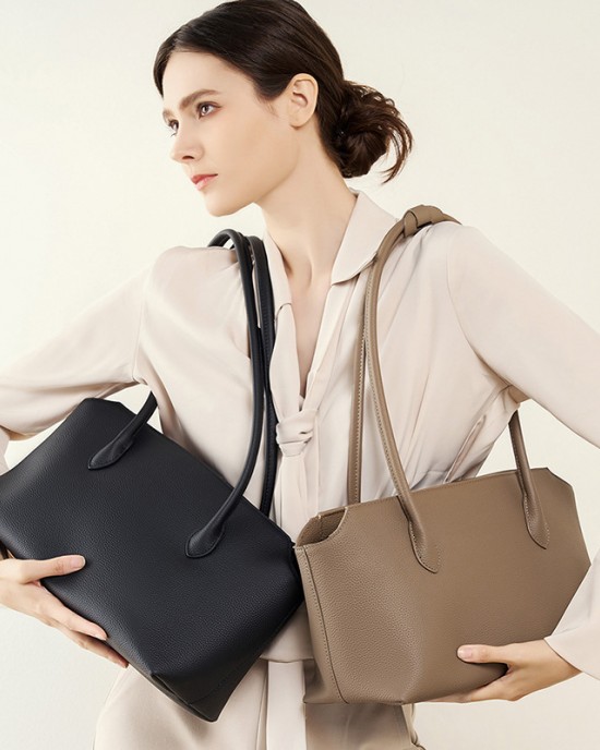 Niche minimalist new luxury genuine leather women's bag, tote bag, French cowhide underarm bag, shoulder bag, commuter bag Niche minimalist new luxury genuine leather women's bag, tote bag, French cowhide underarm bag, shoulder bag, commuter bag