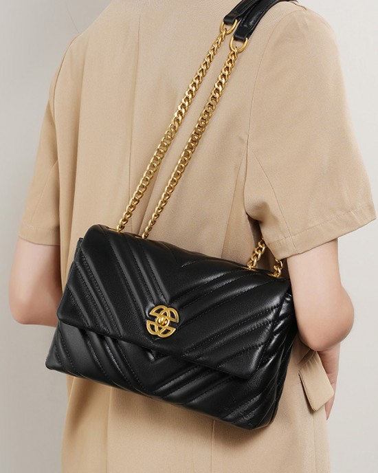Premium diamond-patterned chain small square bag, 2025 new women's cowhide underarm bag, genuine leather shoulder bag Premium diamond-patterned chain small square bag, 2025 new women's cowhide underarm bag, genuine leather shoulder bag