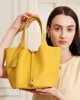 Oversized, high-quality genuine leather basket, TC, top-grain cowhide, niche, high-end, exquisite handbag bucket bag