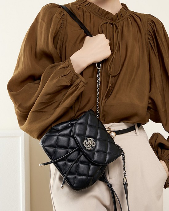 Korean niche genuine leather backpack for women, 2025 new style, fashionable backpack, large design bag