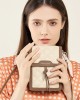 Diamond-patterned Chanel-style CF sheepskin crossbody bag, 2025 new genuine leather women's bag, textured underarm bag, small gold ball chain bag